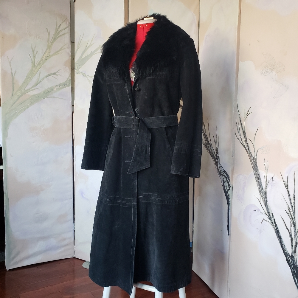 Long Berlin made leather coat